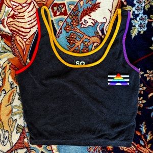 Terry Cloth Crop Top Tank